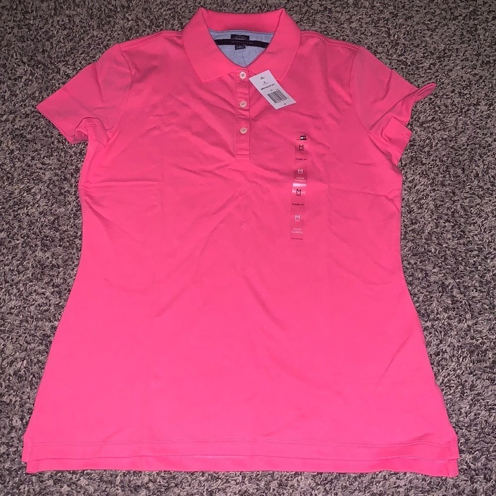 Tommy Hilfiger Womans Pink Polo T-shirt SZ.M